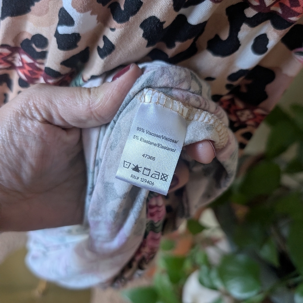 Lascana for Venus Strapless Maxi Dress Large Floral Animal Print Pockets EUC - Picture 12 of 16